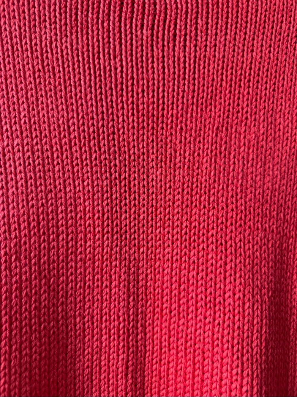 Pure Handknit brand Bright coral Chunky 100% cott Knit Sweater. L 12/14 Canada - Picture 14 of 15
